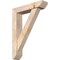 Ekena Millwork Traditional Slat Smooth Bracket w/ Offset Brace, Douglas Fir, 5 1/2"W x 24"D x 32"H BKT0604X24X32TRA06SDF - alternate 1